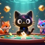 Experience the excitement of the app 33Win in this vibrant cosmic casino scene.