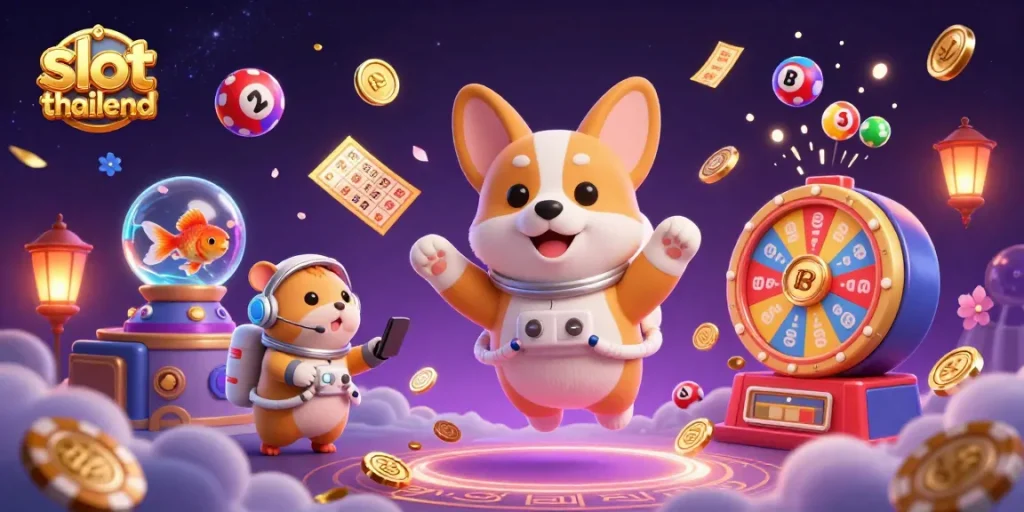 Experience thrilling gameplay with slot thailand in a vibrant space casino scene, featuring dynamic characters.
