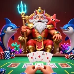 Engage with thrilling tg88 poker action featuring Neptune and vibrant game elements in a dynamic scene.