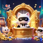 Xn88 invites players to enjoy 3D casino adventures featuring a phantom cat and mouse acrobat amidst treasures.