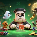 Scommettere sui migliori siti scommesse italiani con il bulldog Frankenstein che distribuisce carte in un'atmosfera spettrale.