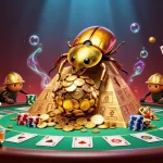 Jouer au casino en ligne France avec des bugs d'or et des pièces de monnaie en or comprimées.