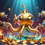 Découvrez le jeu captivant d'un kraken sous-marin en or sur un océan de pièces d'or, expérience de casino en ligne france.