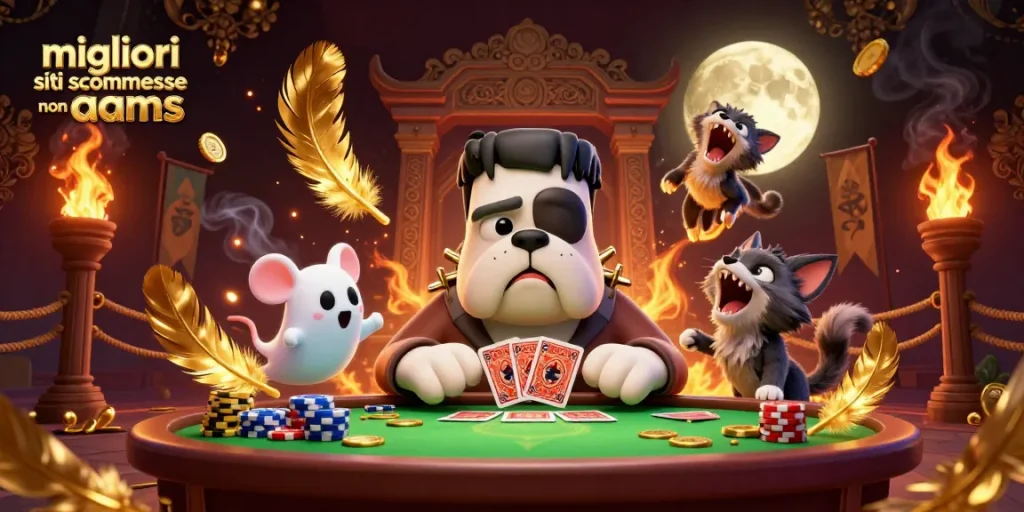 Migliori siti scommesse non AAMS: Il Bulldog Frankenstein distribuisce carte in un'atmosfera spettrale