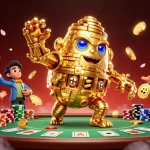 Win big with the bonus de casino lolajack in this dynamic 3D casino scene featuring vibrant characters and game elements.