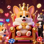 Découvrez l'expérience de jeu au casino en ligne France avec un corgi royal et son majordome.