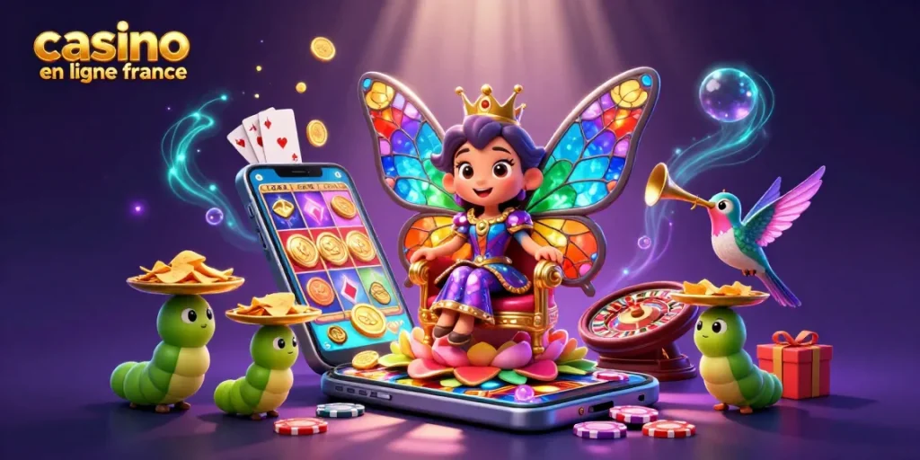 Jouer au casino en ligne France avec des jackpots et des personnages colorés dans un univers magique
