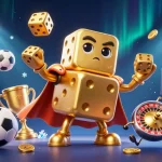 Engage with xx88's dynamic gaming scene featuring golden dice golem and sports elements.