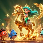 Jeux palpitants au casino en ligne France légal, avec une princesse sirène et un hippocampe!
