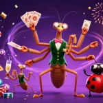 Jouez au casino argent réel en ligne avec une illustration animée de croupiers et de jeux éblouissants.