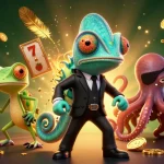 Vivez l'action avec le chameleon secret agent et le gecko au casino en ligne France légal.
