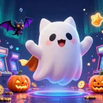 Engage with BTY6137 as a ghost cat and bat explore a haunted casino mansion filled with arcade games.