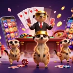 Casino en ligne France légal : découvrez une scène déchaînée avec des suricates dirigeant un casino dynamique.
