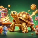 Experience the excitement of fv88 with a colossal golden tortoise and thrilling jackpot scenes.