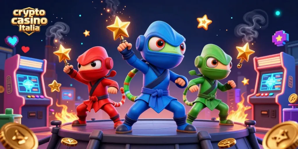 Giocando nei migliori crypto casino Italia, i chameleon ninja si allenano con monete d'oro e tecnologia blockchain.