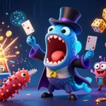 Le casino en ligne France légal avec une scène magique d'un poisson-lanterne et d'une anguille gulper.