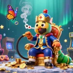 Profitez d'une animation casino en ligne France légal à travers des symboles de poker dans une illustration dynamique.