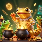 Illustration d'un laboratoire alchimique avec une salamandre dorée créant des pièces d'or sur le thème des casinos en ligne France légal.