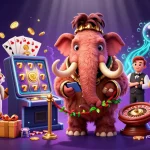 Experience excitement in nohu90vn's vibrant casino scene with dynamic slots and charming characters.